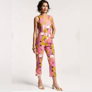 Frances Valentine Susie African Daisy Print Jumpsuit.